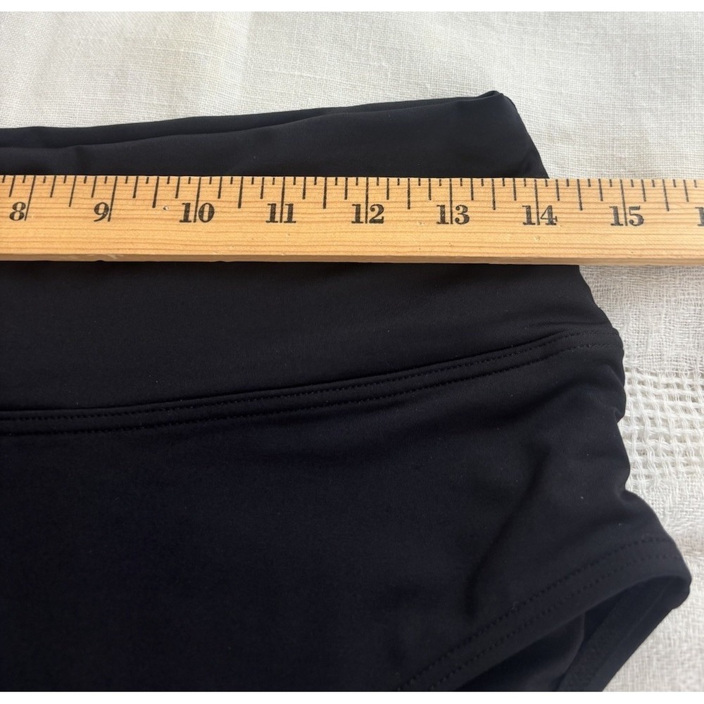 Lands' End Women's Med (10-12) High Waist Waisted Bikini Bottom Swim Black - Picture 2 of 5